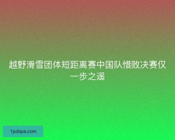 越野滑雪团体短距离赛中国队惜败决赛仅一步之遥